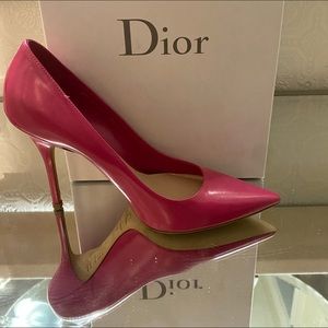 Authentic Christian Dior hot pink stilettos